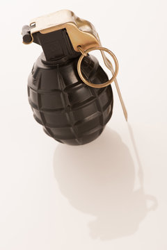 Hand granade on a white background