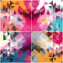 Obraz premium Set Abstract Polygonal Background