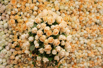 Beautiful flowers background for wedding scene
