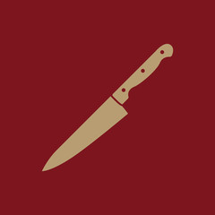 The knife icon. Chopper Knife symbol. Flat