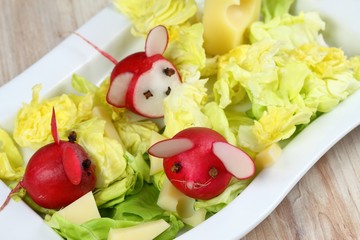 Mouse from radish 