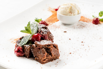 chocolate cake with cherry
