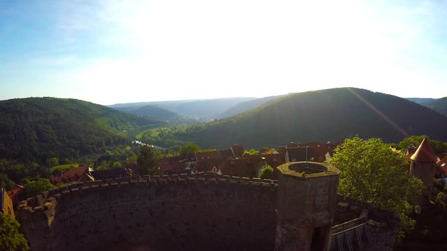 Small castle at Dilsberg, Germany near Heidelberg