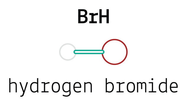 HBr hydrogen bromide molecule