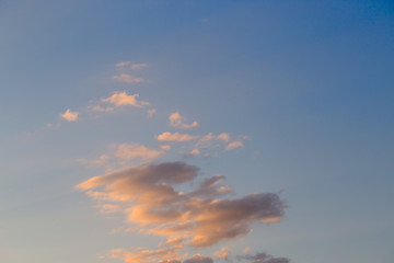 The vast blue sky and clouds sky