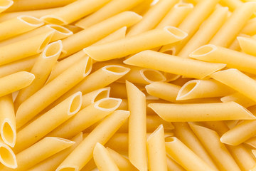 background with raw bright macaroni