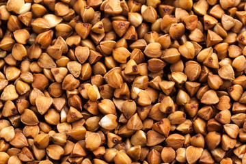 Buckwheat texture high-quality photograph of premium buckwheat groats