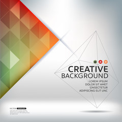 abstract background and geometric shapes. Vector design layout for business presentations, flyers, posters. Scientific future technology background. Geometry polygon.