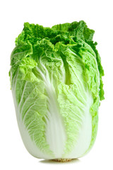 cabbage green cabbage on a white isolated background