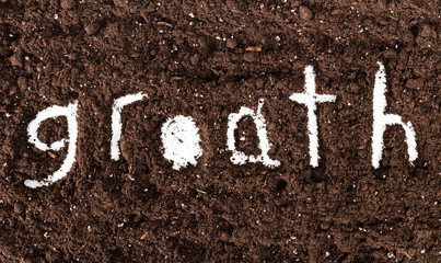 Black Soil Texture Background. Top View