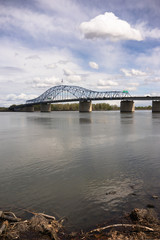 Clouds Past Pioneer Memorial Bridge Columbia River Kennewick 