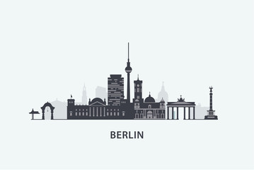Berlin skyline silhouette