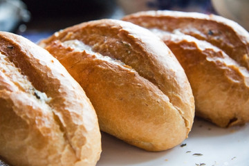 white bread with a crispy crust