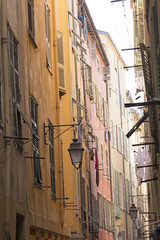 Fototapeta na wymiar Old residential architecture in Nice