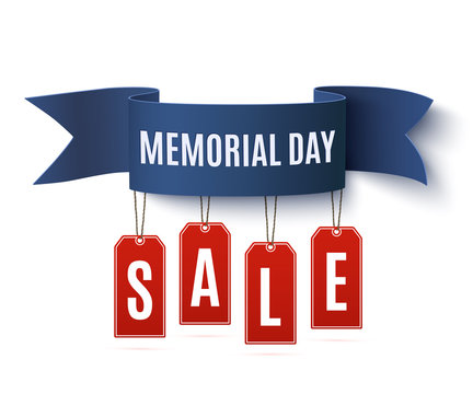 Big Memorial Day sale background template.