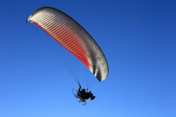 Paragliding over the sea