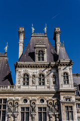 Obraz premium Hotel-de-Ville (City Hall). Paris, France.