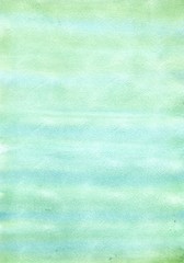Green watercolor background. Abstract watercolor background. Spots and stripes. Hand drawing watercolor. Watercolor painting.
