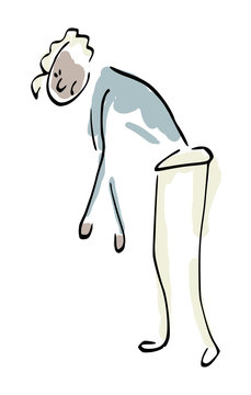 Stripfiguur met een depressie