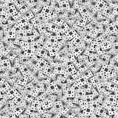 seamless background made of cube objects in shades of white
