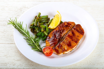 Grilled salmon