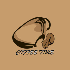 Coffee cup creative poster or flyer vector illustration