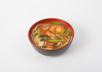Asian sseafood soup bowl