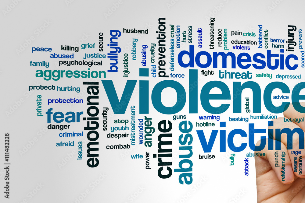 Canvas Prints Violence cup word cloud