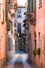 Fototapeta premium Village of Orta and the Island of San Giulio on Lake Orta, Italy