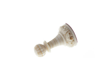 chess pawn on white background