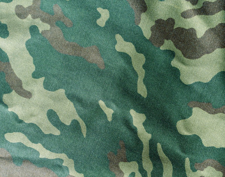 Abstract camouflage cloth texture.