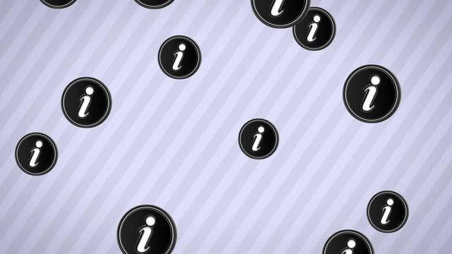 Falling internet icons. Looping. Alpha channel.