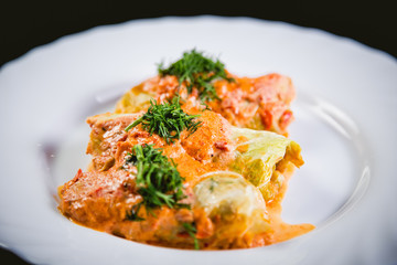 cabbage rolls, Ukrainian cuisine, greens, vegetarian dish