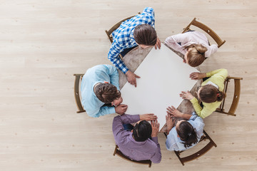 Businessteam working at meeting table