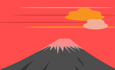 Red Fuji in Summer