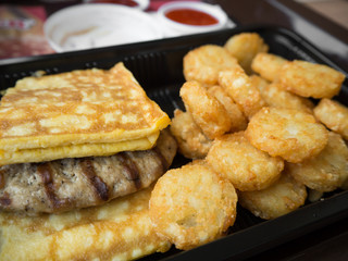 junk food american breakfast unhealthy