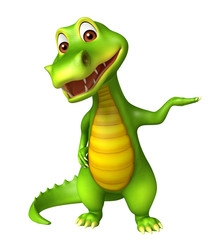 cute funny Aligator cartoon character