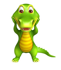 Fototapeta premium cute funny Aligator cartoon character
