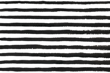 Watercolor black stripe grunge pattern. - obrazy, fototapety, plakaty
