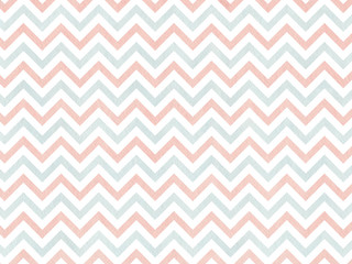 Watercolor pink and blue stripes background, chevron.