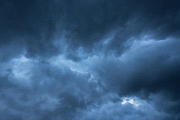 Closeup dark storm cloud before rainy