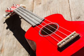 Fototapeta premium Red soprano ukulele