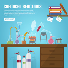 Chemical Laboratory. Scientific experiments.