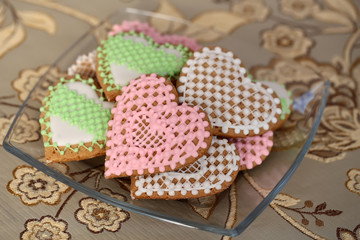 Tasty heart shaped cookies