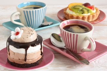 cup of coffee and cake