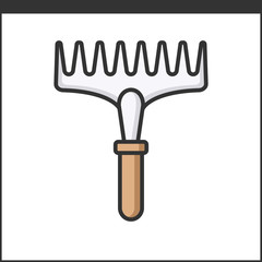 Garden rake icon