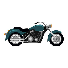 Cool Motorcycle Isolated on White Background