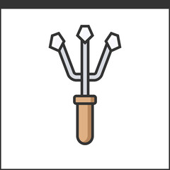Garden cultivator icon