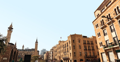 Fototapeta na wymiar Downtown Beirut, looking up