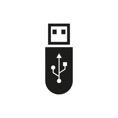 The usb icon. Transfer and connection, data symbol. UI. Web. Logo. Sign. Flat design. App. Stock